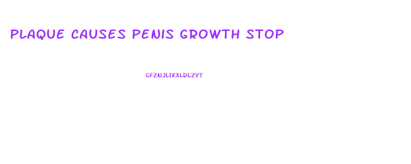 Plaque Causes Penis Growth Stop