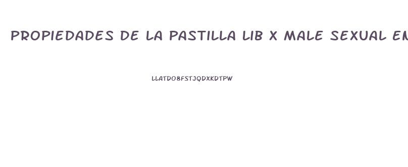 Propiedades De La Pastilla Lib X Male Sexual Enhancer 5000 Mg