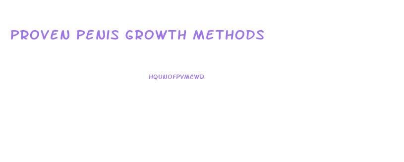 Proven Penis Growth Methods