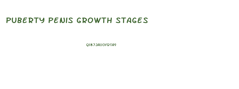 Puberty Penis Growth Stages