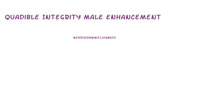 Quadible Integrity Male Enhancement