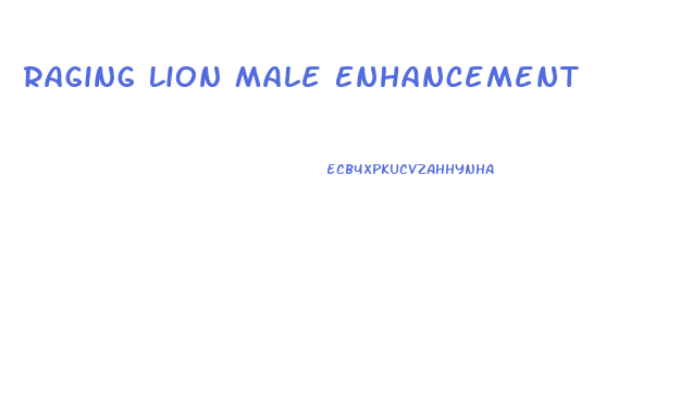 Raging Lion Male Enhancement