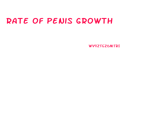 Rate Of Penis Growth