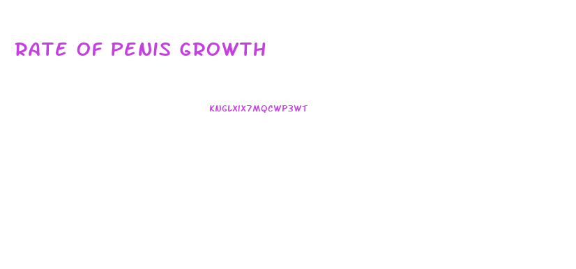 Rate Of Penis Growth