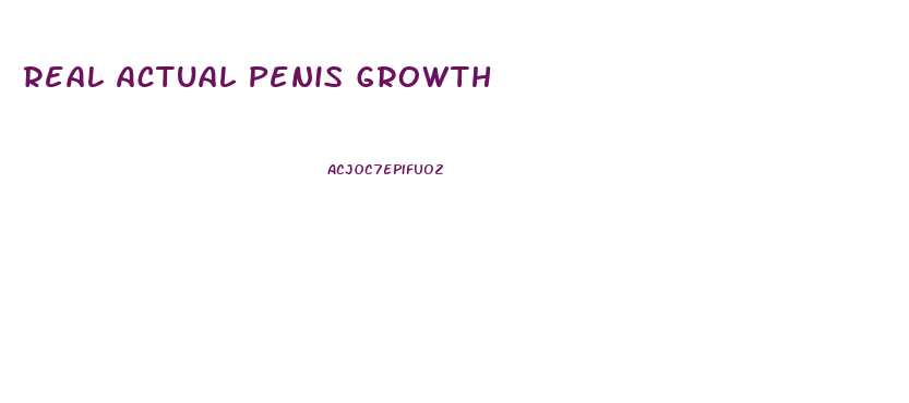 Real Actual Penis Growth