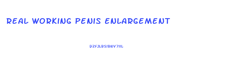 Real Working Penis Enlargement