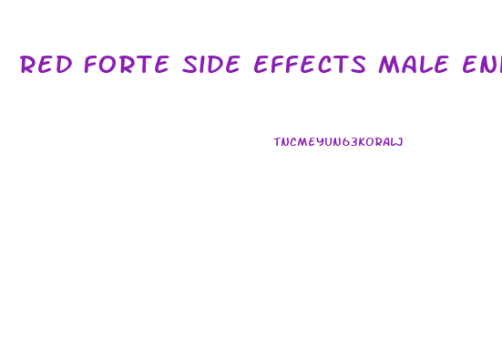 Red Forte Side Effects Male Enhancement