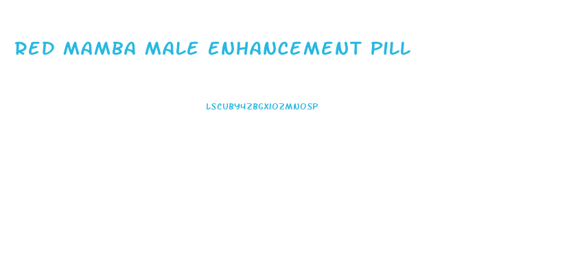 Red Mamba Male Enhancement Pill