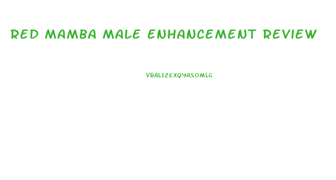 Red Mamba Male Enhancement Review