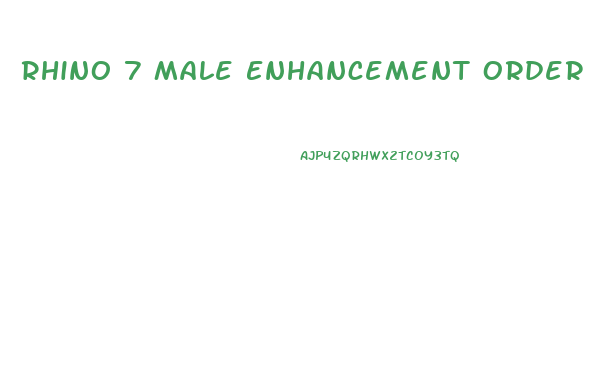 Rhino 7 Male Enhancement Order