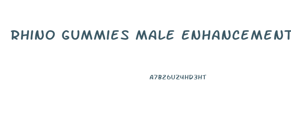 Rhino Gummies Male Enhancement