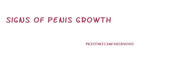 Signs Of Penis Growth