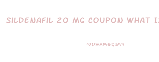 Sildenafil 20 Mg Coupon What Is It