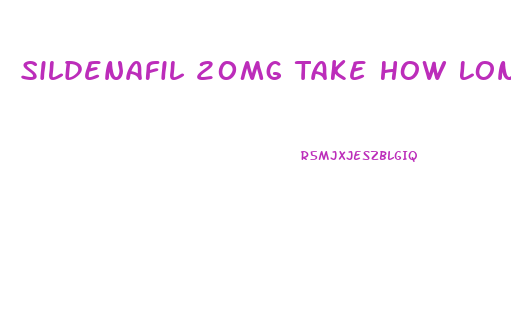 Sildenafil 20mg Take How Long After Meals