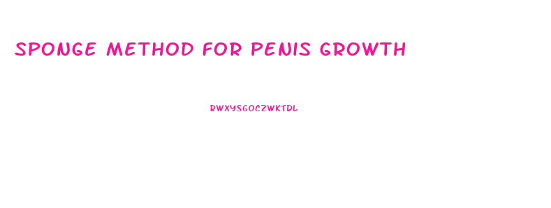 Sponge Method For Penis Growth