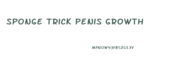 Sponge Trick Penis Growth