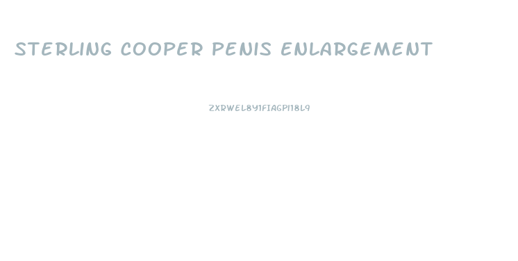 Sterling Cooper Penis Enlargement
