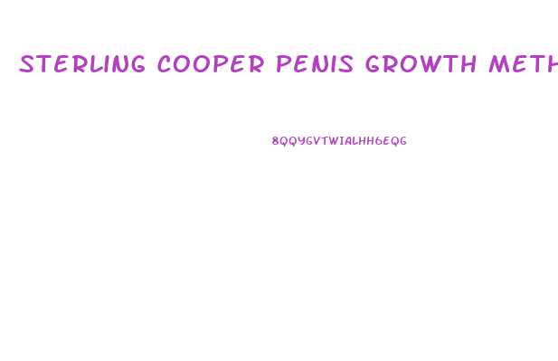 Sterling Cooper Penis Growth Method