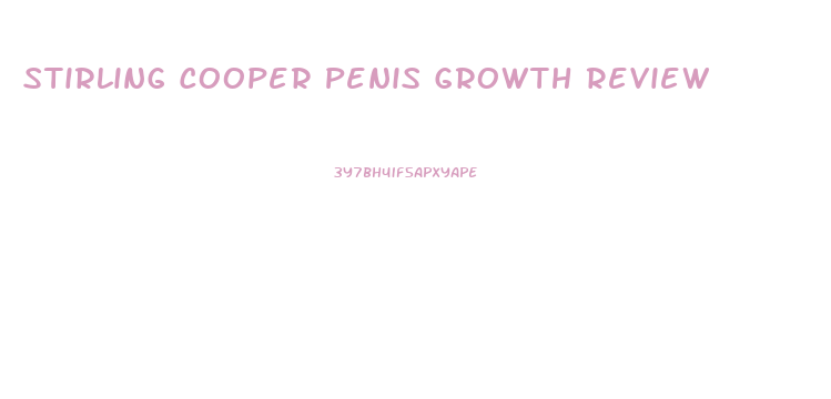 Stirling Cooper Penis Growth Review