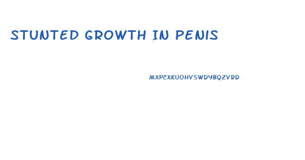 Stunted Growth In Penis
