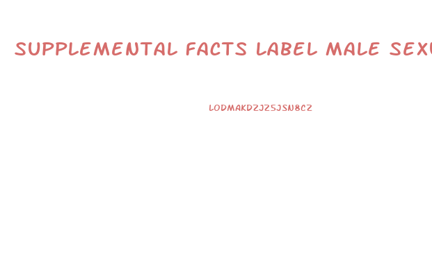 Supplemental Facts Label Male Sexual Enhancement