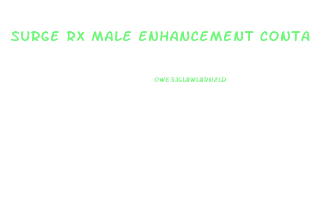 Surge Rx Male Enhancement Contact Number