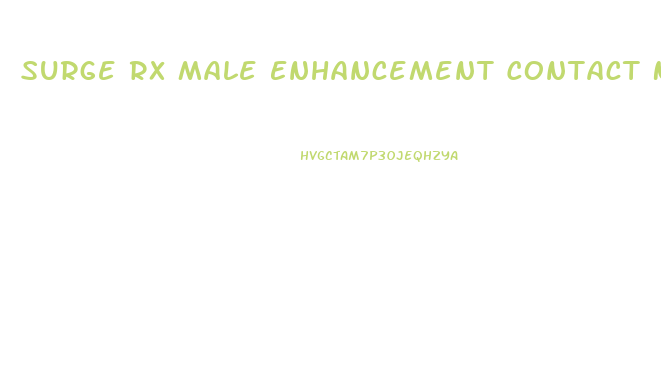 Surge Rx Male Enhancement Contact Number