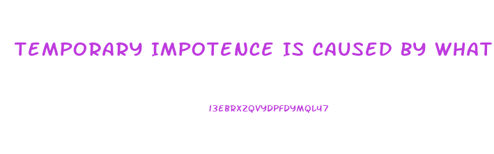 Temporary Impotence Is Caused By What 2 Things More Than Anything Else