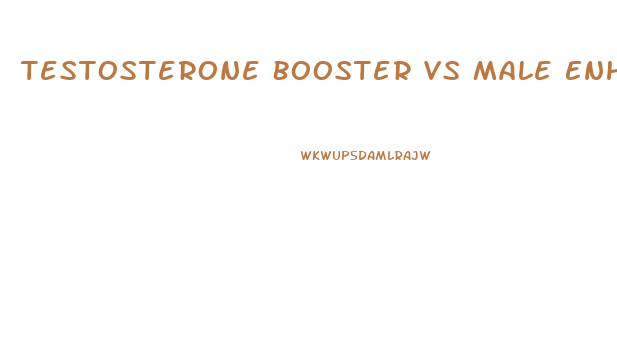 Testosterone Booster Vs Male Enhancement
