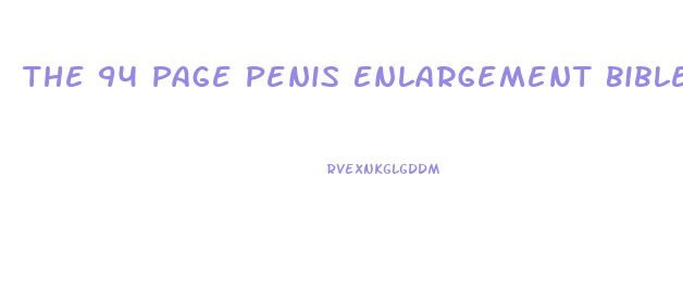 The 94 Page Penis Enlargement Bible