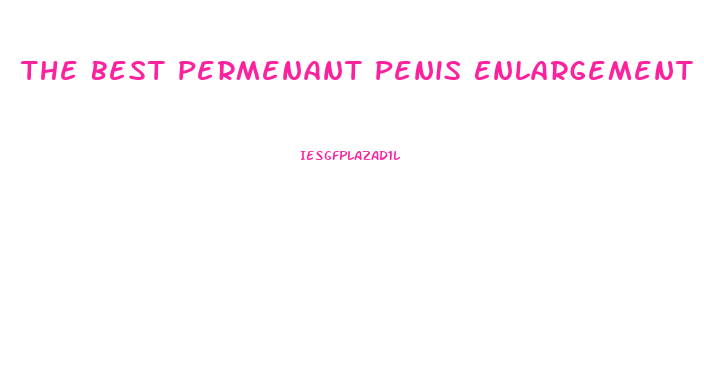 The Best Permenant Penis Enlargement Method