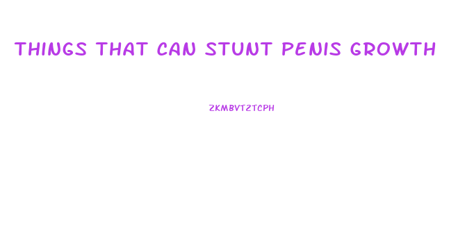 Things That Can Stunt Penis Growth