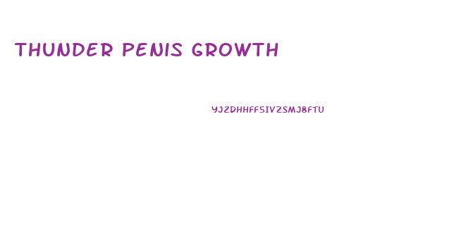 Thunder Penis Growth