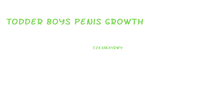 Todder Boys Penis Growth