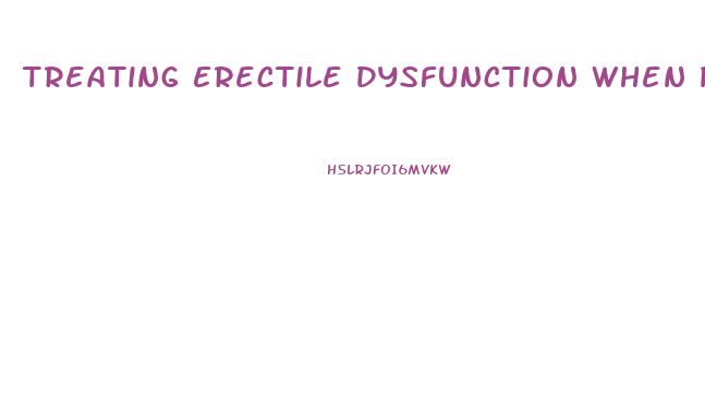 Treating Erectile Dysfunction When Pde5 Inhibitors Fail