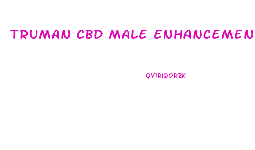 Truman Cbd Male Enhancement