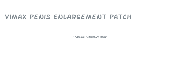 Vimax Penis Enlargement Patch