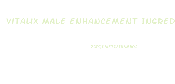 Vitalix Male Enhancement Ingredients