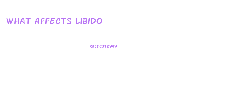 What Affects Libido