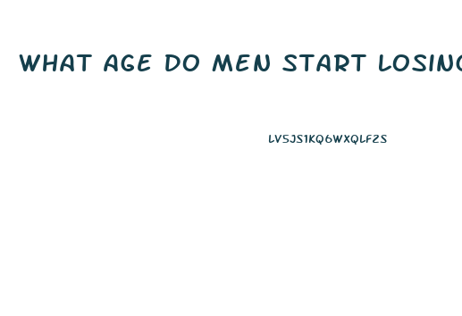 What Age Do Men Start Losing Sex Drive