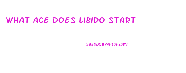 What Age Does Libido Start