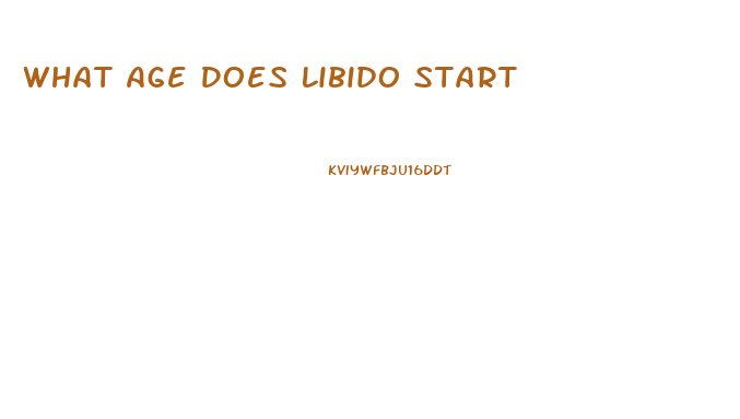 What Age Does Libido Start