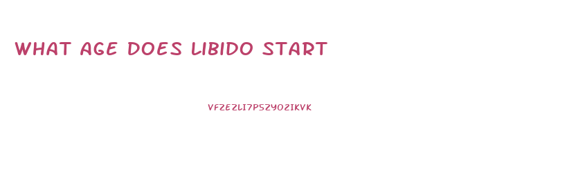 What Age Does Libido Start