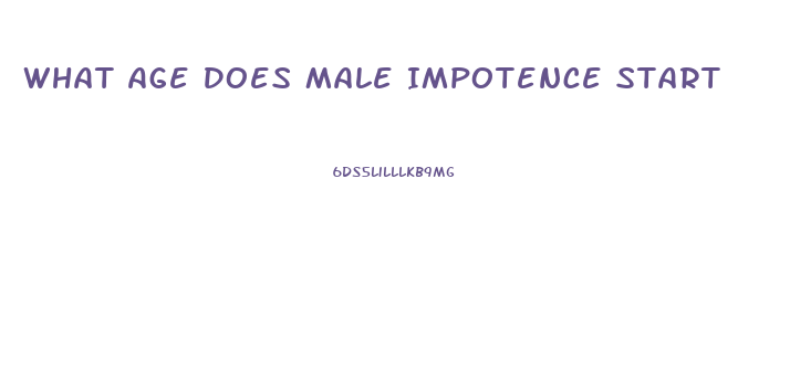 What Age Does Male Impotence Start