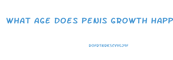 What Age Does Penis Growth Happen
