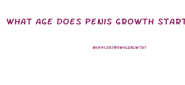 What Age Does Penis Growth Start
