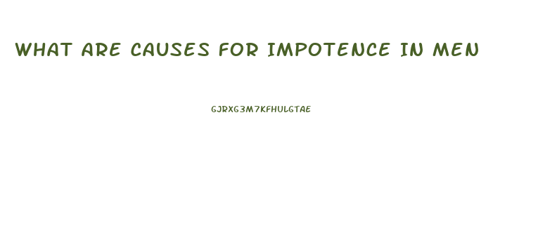 What Are Causes For Impotence In Men