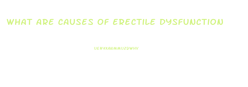 What Are Causes Of Erectile Dysfunction