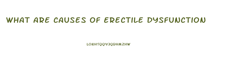 What Are Causes Of Erectile Dysfunction