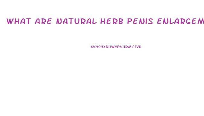 What Are Natural Herb Penis Enlargements